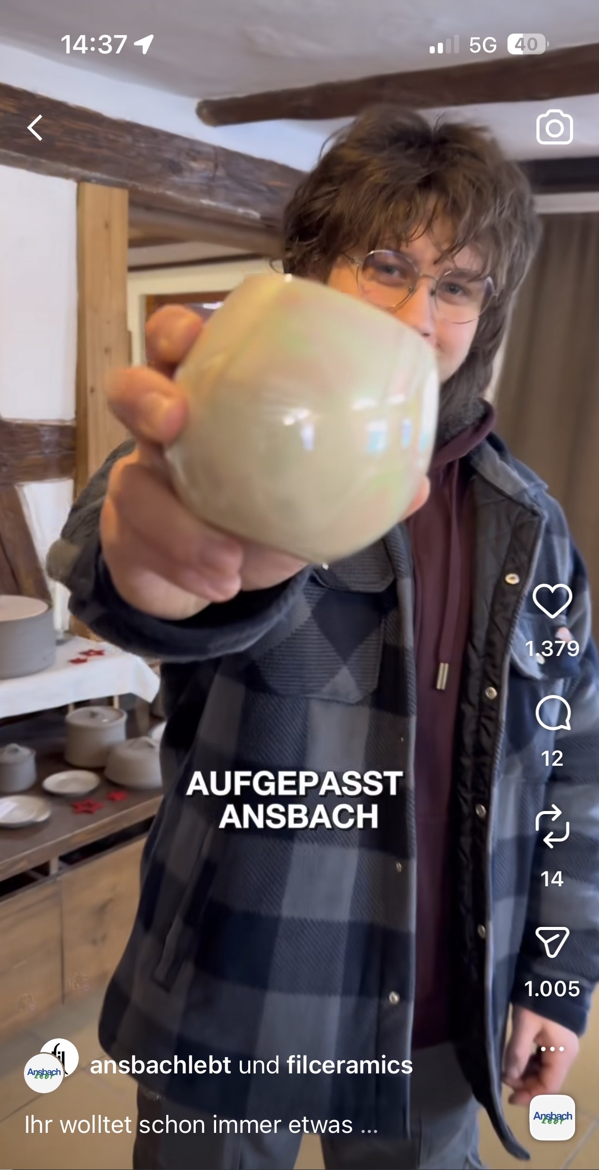 Screenshot von einem Video bei Fil Ceramics in Leuterhausen bei Ansbach